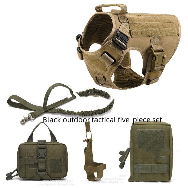Tactical Dog Harness Pet German Shepherd K9 Training Vest Dog Harness And Leash Set For All Breeds Dogs - More4LessLB