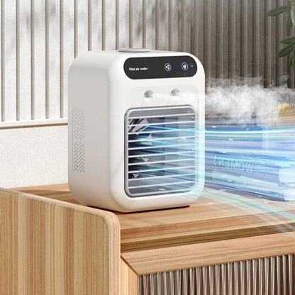 Portable USB Mini Air Cooler – Personal Cooling Fan with Mist & Ice Cooling - More4LessLB