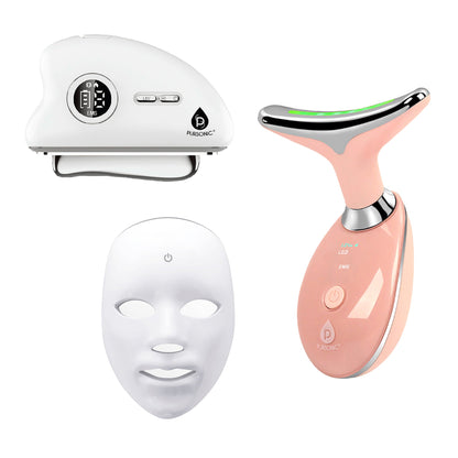 PURSONIC Ultimate 7-in-1 LED Light Therapy Skincare Bundle