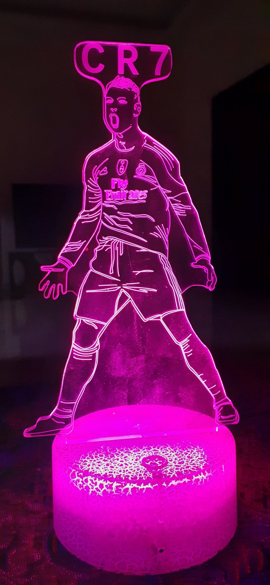 Cristiano Ronaldo CR7 LED lamp multi-color for bedroom