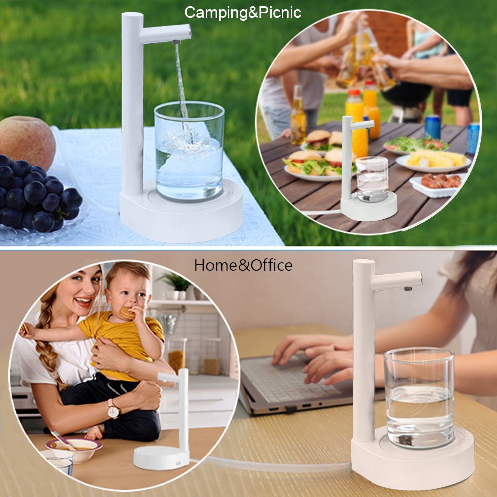 Portable USB Rechargeable Water Dispenser Pump – Smart Automatic Bottle Pump - More4LessLB