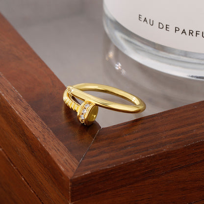 New French Nail Ring For Women, Versatile And Stylish With A Unique Minimalist Design