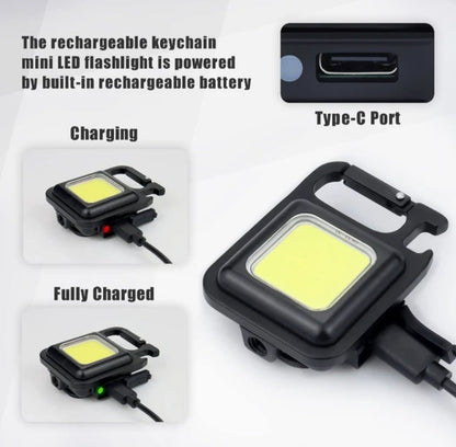 Key Chain with Led Light charging port instructions