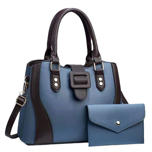 Urban Minimalist Women's Handbag Set – Elegant Chain Accent Shoulder Bag - More4LessLB