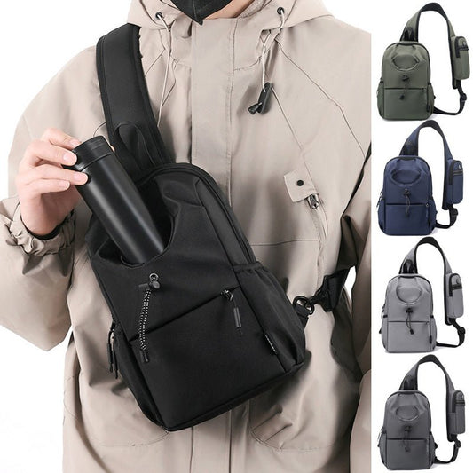 Men's Oxford Cloth Splash - proof Shoulder Crossbody Chest Bag - More4LessLB