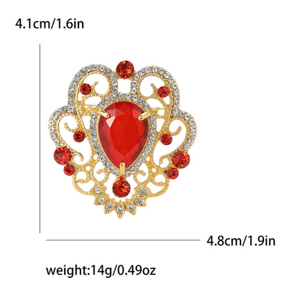 Baroque Court-style Small Trumpet Brooch Vintage And Delicate Ladies' Clothing Flower Pin Accessory