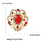 Baroque Court-style Small Trumpet Brooch Vintage And Delicate Ladies' Clothing Flower Pin Accessory