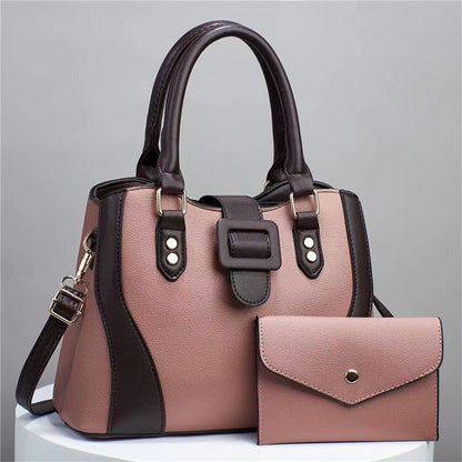 Urban Minimalist Women's Handbag Set – Elegant Chain Accent Shoulder Bag - More4LessLB