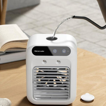 Portable USB Mini Air Cooler – Personal Cooling Fan with Mist & Ice Cooling - More4LessLB