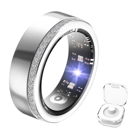 2025 New Smart Ring For Women Luxury Elegant Diamond Ring With Visible Tech Core Heart Rate Sleep Tracker Fitness Health Monitor IP68 Waterproof Compatible - More4LessLB