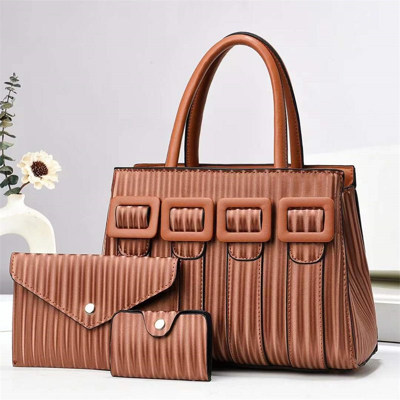 Three - Piece Sets Fashion Women's Large Capacity Tote Bag – Elegant Everyday Handbag - More4LessLB