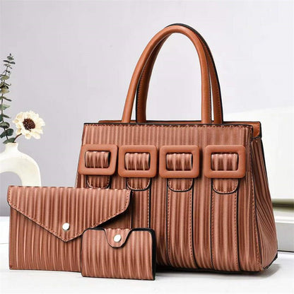 Three - Piece Sets Fashion Women's Large Capacity Tote Bag – Elegant Everyday Handbag - More4LessLB