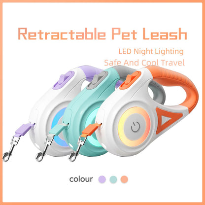 Dog Leash Retractable Leash & Dog Collar Spotlight – Automatic Traction Rope for Small & Medium Dogs | Pet Supplies - More4LessLB