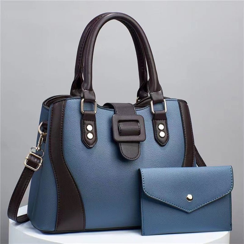Urban Minimalist Women's Handbag Set – Elegant Chain Accent Shoulder Bag - More4LessLB