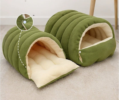 Removable And Washable Closed Cat House Winter Warm Pet Sleeping Nest - More4LessLB