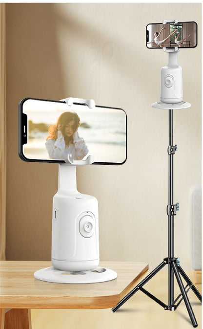 360° Auto Face Tracking AI Gimbal – Smart Phone Holder Tripod for Video, Vlog & Live Streaming - More4LessLB