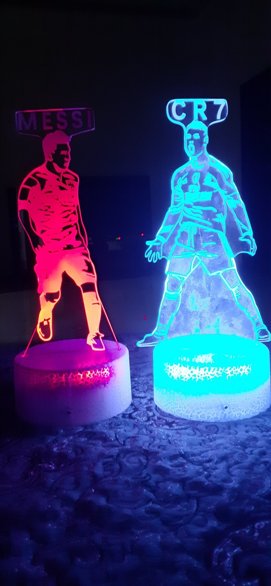 Multi-color football star LED light powered by USB