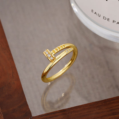 New French Nail Ring For Women, Versatile And Stylish With A Unique Minimalist Design