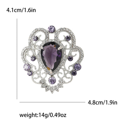 Baroque Court-style Small Trumpet Brooch Vintage And Delicate Ladies' Clothing Flower Pin Accessory