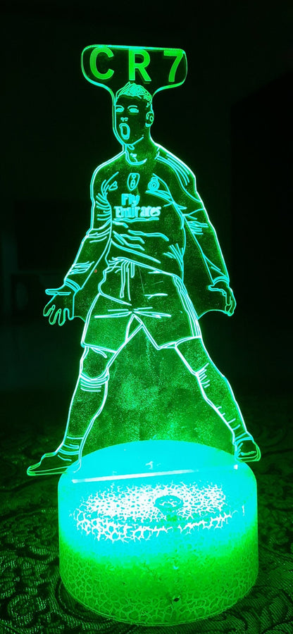 Cristiano Ronaldo CR7 LED lamp multi-color for bedroom