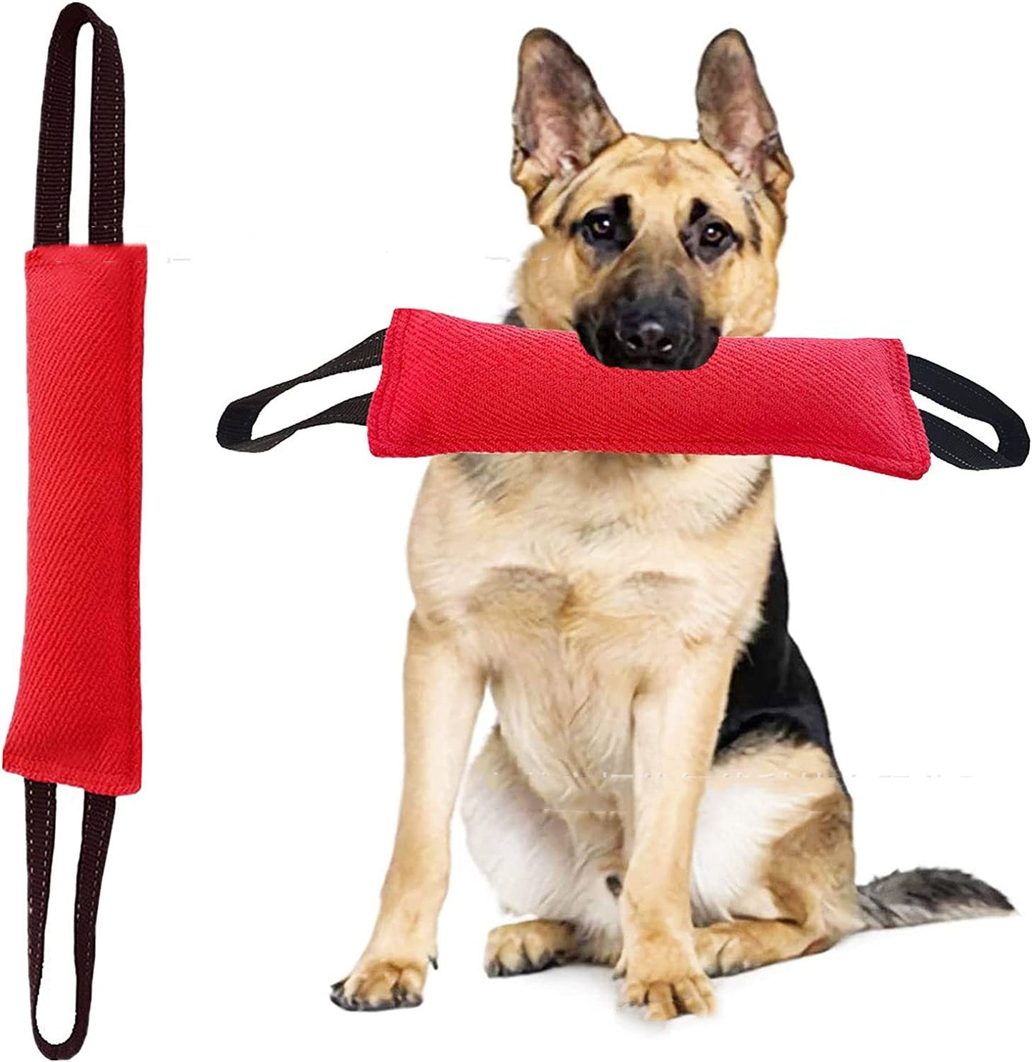 Dog Training Bite Pillow – Durable Jute Chew & Tug Toy - More4LessLB