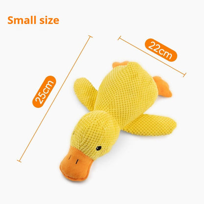 Calming Plush Duck Dog Toy – Interactive Chew & Squeak - More4LessLB
