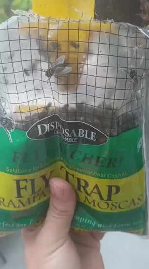 Organic fly trap bag front view – chemical-free pest control

Fly trap bag with organic attractant inside

Outdoor fly catcher bag hanging near garden or farm

Close-up of fly trap bag filled with water and trapped flies